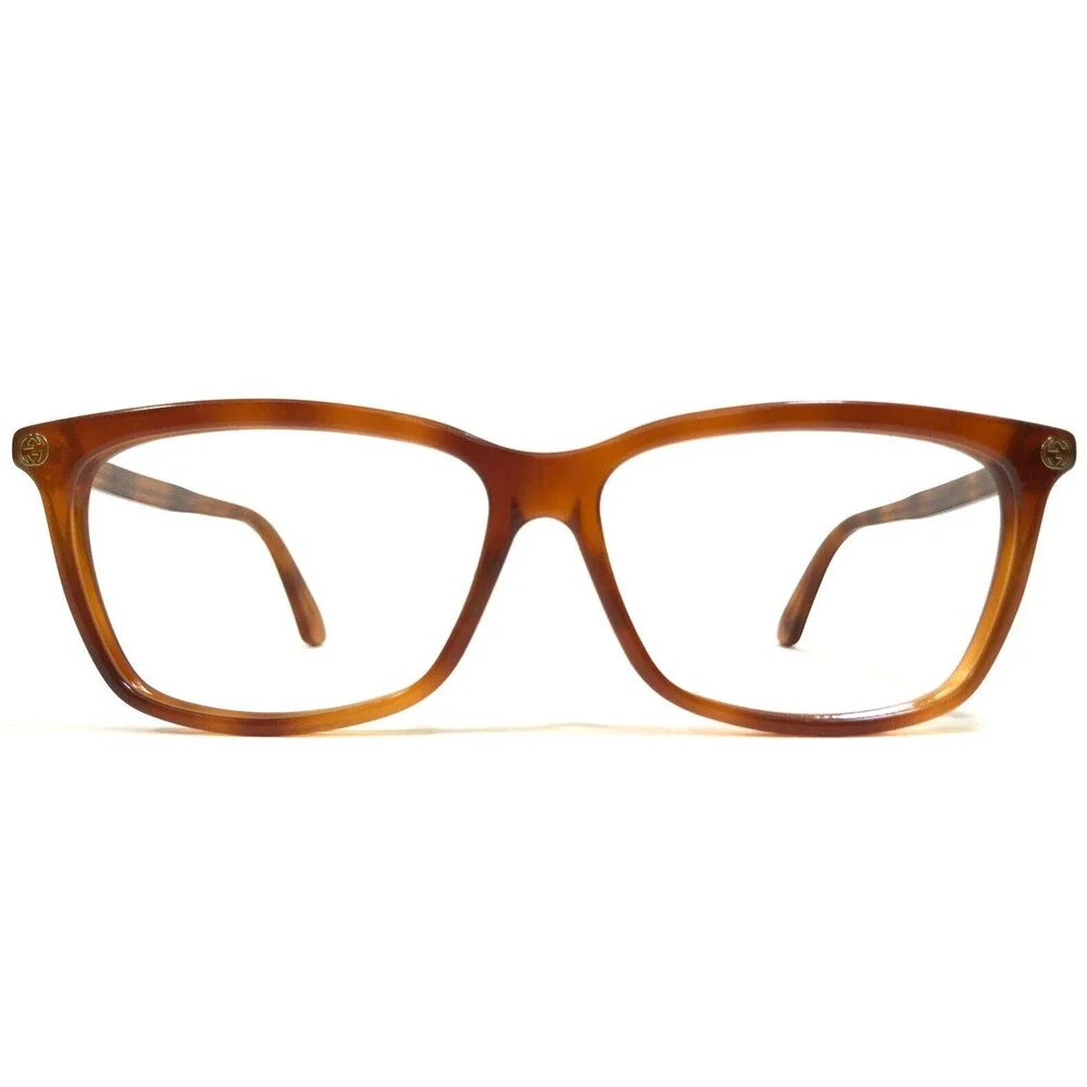 Gucci Eyeglasses Frames GG0042OA 005 Brown Tortoise Square Full Rim 55-13-145